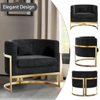 Accent Chair, Velvet Barrel Chair Modern Arm Chair for Living Room