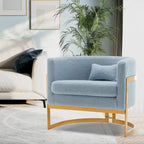 Accent Chair, Velvet Barrel Chair Modern Arm Chair for Living Room