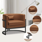 Accent Chair, Velvet Barrel Chair Modern Arm Chair for Living Room