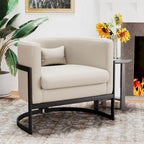 Accent Chair, Velvet Barrel Chair Modern Arm Chair for Living Room