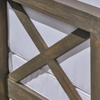 Divano componibile a U da esterno a 10 posti in legno di acacia Comores con braciere di Christopher Knight Home