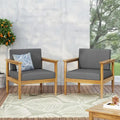 Magnolia Outdoor Acacia Wood Club Chair (Set of 2) by Christopher Knight Home