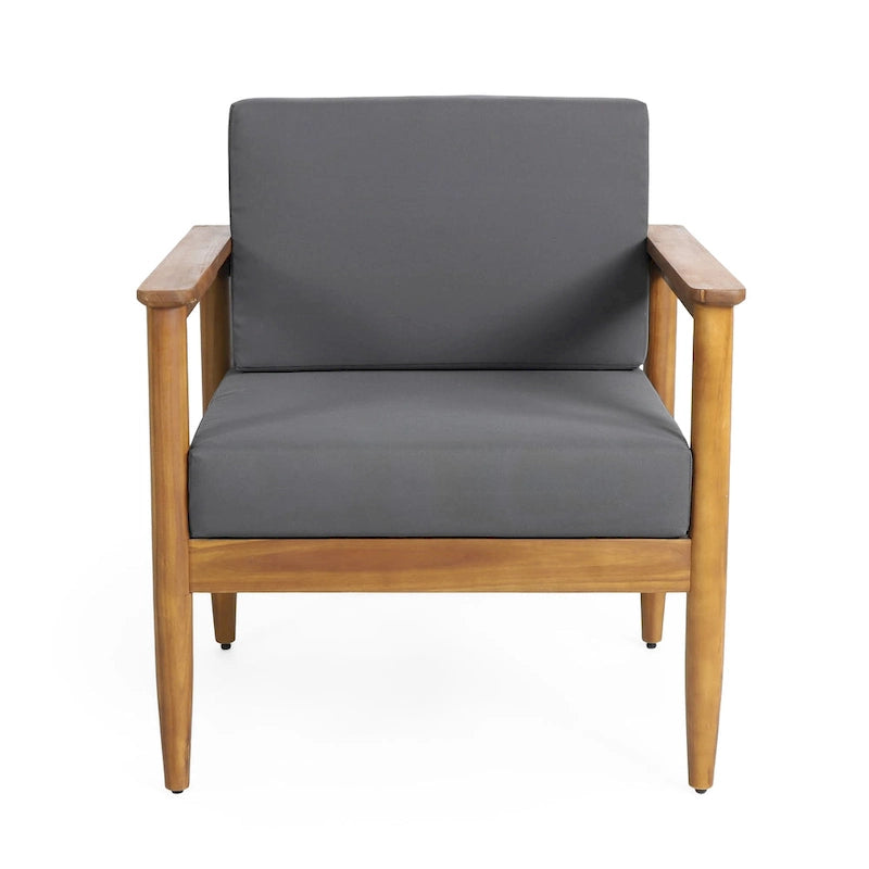 Magnolia Outdoor Acacia Wood Club Chair (Set of 2) by Christopher Knight Home