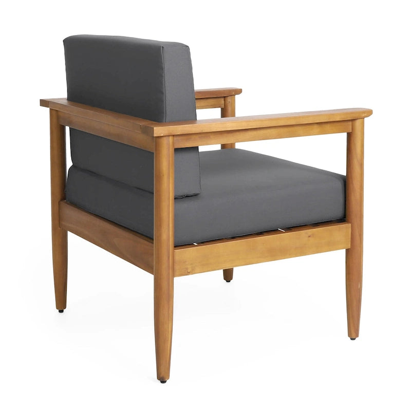 Magnolia Outdoor Acacia Wood Club Chair (Set of 2) by Christopher Knight Home