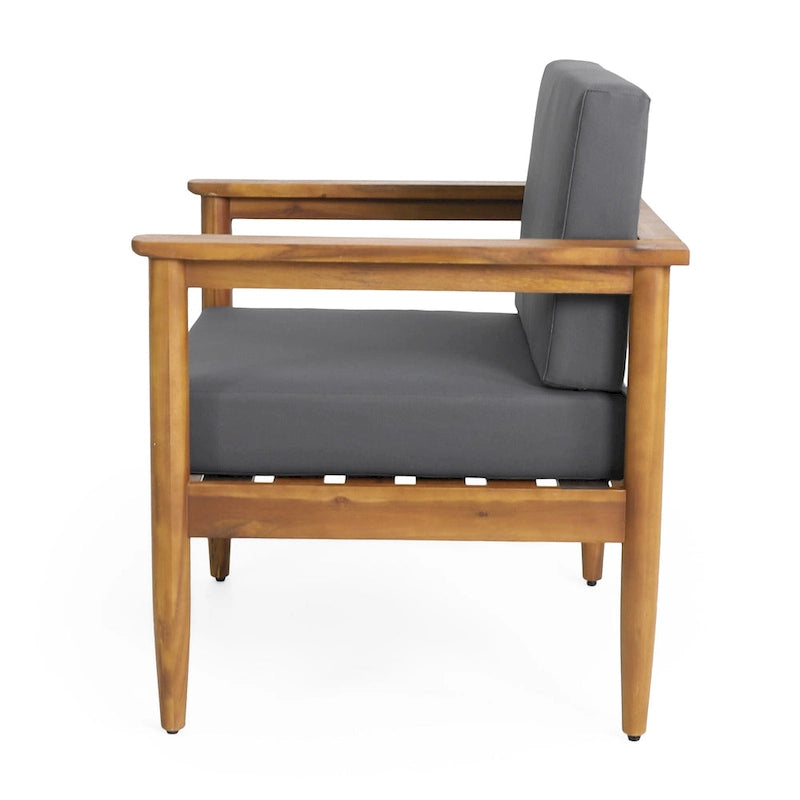 Magnolia Outdoor Acacia Wood Club Chair (Set of 2) by Christopher Knight Home