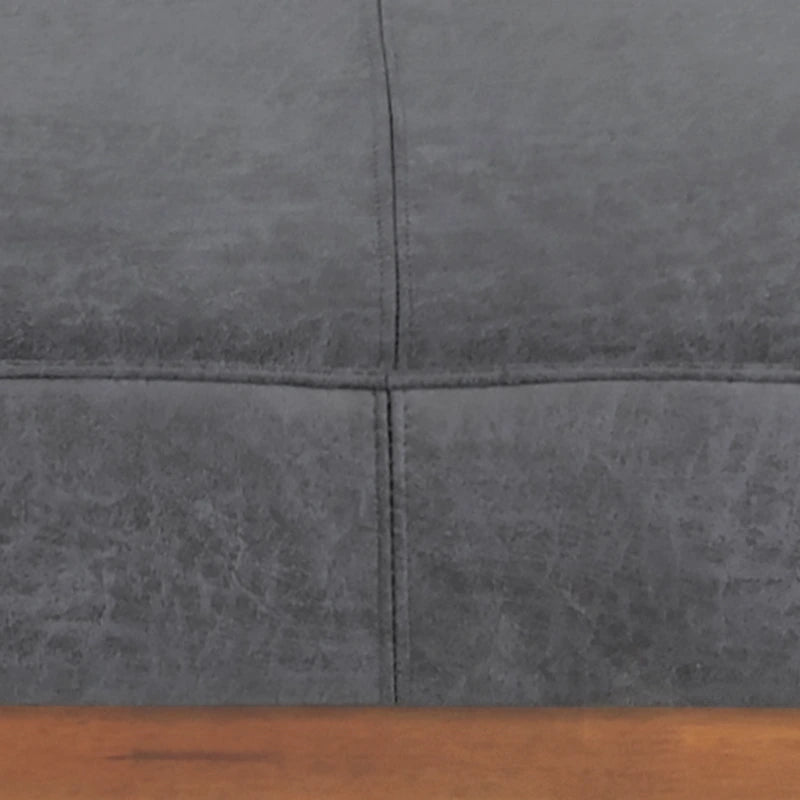 Hillman Modern Microfiber Cocktail Ottoman with Wood Frame by Christopher Knight Home