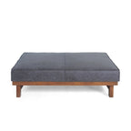 Hillman Modern Microfiber Cocktail Ottoman with Wood Frame by Christopher Knight Home