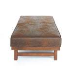 Hillman Modern Microfiber Cocktail Ottoman with Wood Frame by Christopher Knight Home