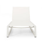 Modesta Outdoor Aluminum Chaise Lounge Set with C-Shaped End Table by Christopher Knight Home