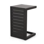 Modesta Outdoor Aluminum Chaise Lounge Set with C-Shaped End Table by Christopher Knight Home