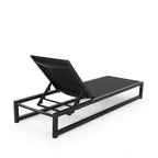 Modesta Outdoor Aluminum Chaise Lounge Set with C-Shaped End Table by Christopher Knight Home