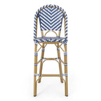 Kinner Outdoor Aluminum French Barstools (Set of 4) by Christopher Knight Home - 18.00 L x 23.75 W x 46.00 H