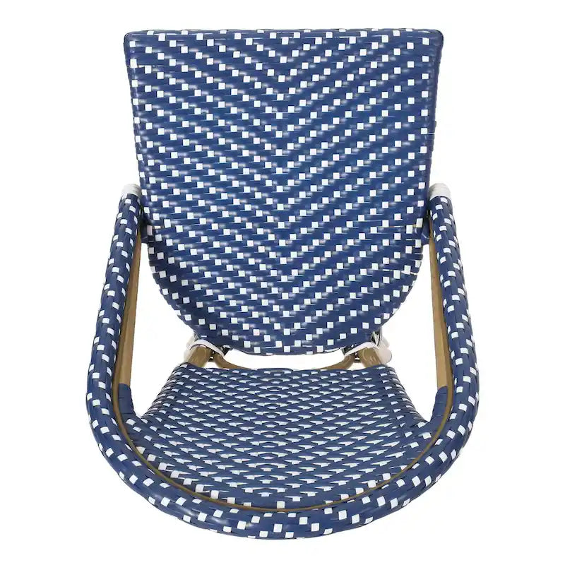 Kinner Outdoor Aluminum French Barstools (Set of 4) by Christopher Knight Home - 18.00 L x 23.75 W x 46.00 H