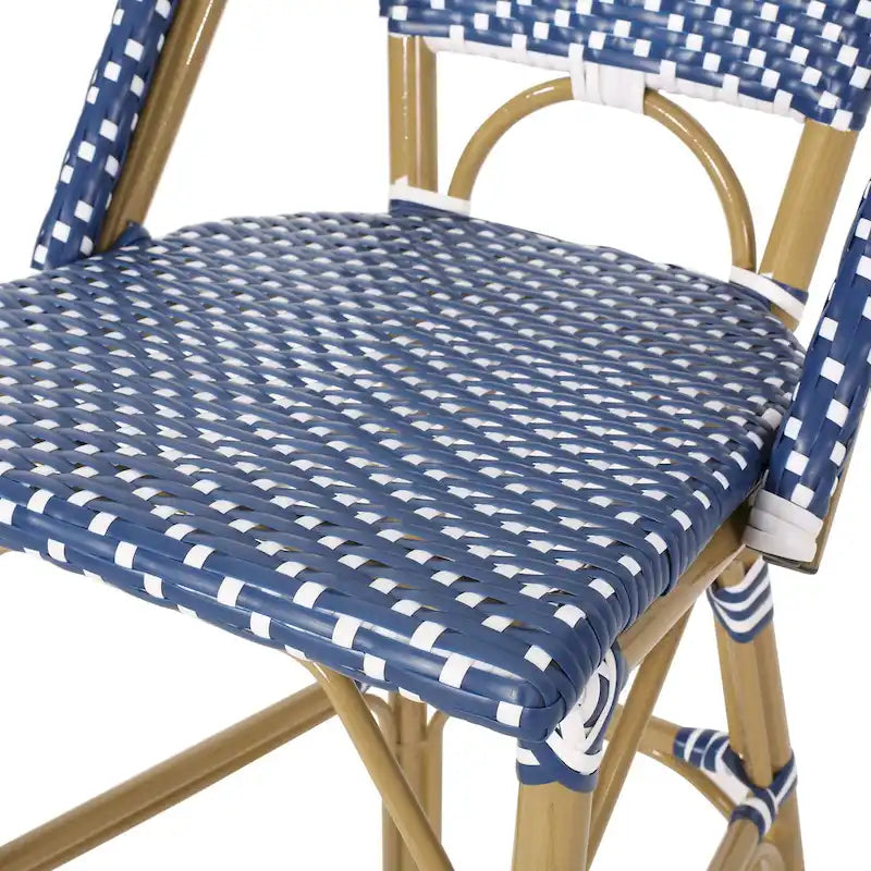 Kinner Outdoor Aluminum French Barstools (Set of 4) by Christopher Knight Home - 18.00 L x 23.75 W x 46.00 H