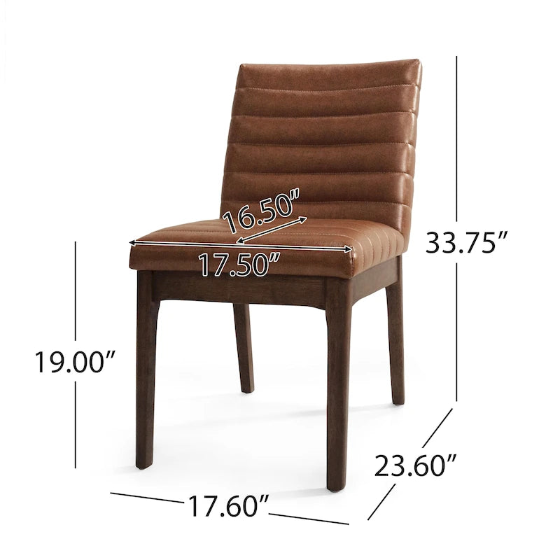 Lancer Channel Stitch Upholstered Dining Chairs (Set of 6) by Christopher Knight Home