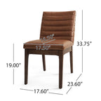 Lancer Channel Stitch Upholstered Dining Chairs (Set of 6) by Christopher Knight Home