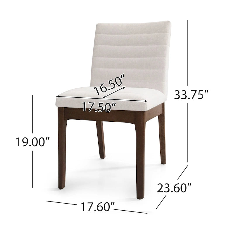 Lancer Channel Stitch Upholstered Dining Chairs (Set of 6) by Christopher Knight Home