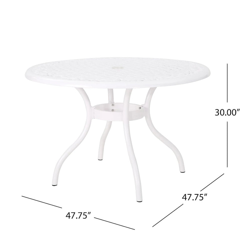 Phoenix Traditional Outdoor 4 Seater Round Cast Aluminum Dining Set by Christopher Knight Home