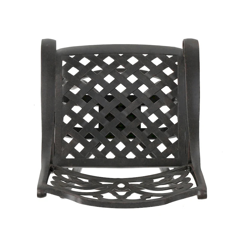 Jayden Outdoor Cast Aluminum Swivel Bar Stool by Christopher Knight Home