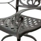 Jayden Outdoor Cast Aluminum Swivel Bar Stool by Christopher Knight Home
