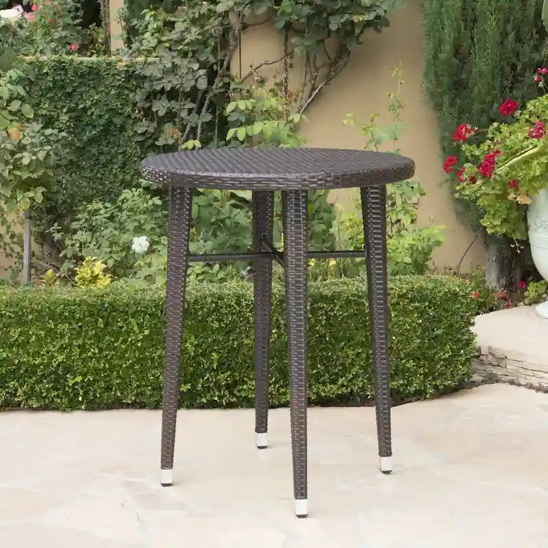 Patina Outdoor 5-piece Wicker 32-inch Round Bar Set by Christopher Knight Home