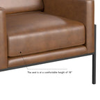 HomePop Modern Upholstered Club Chair w/Metal Frame