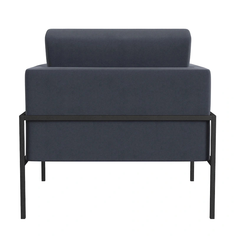 HomePop Modern Upholstered Club Chair w/Metal Frame