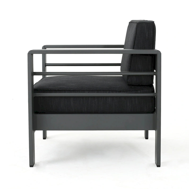 Cape Coral Outdoor Aluminum 3-piece Chat Set with Cushions by Christopher Knight Home