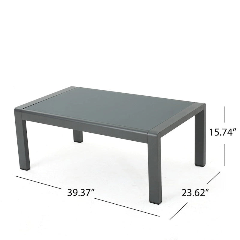 Cape Coral 4-pc. Cushioned Aluminum Chat Set by Christopher Knight Home