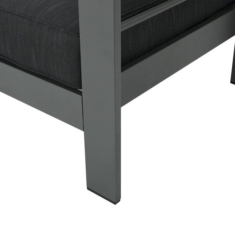 Cape Coral 4-pc. Cushioned Aluminum Chat Set by Christopher Knight Home