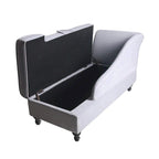 Modern Chaise Lounge Indoor with Storage Fabric Chaise Lounge Couch