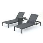 Cape Coral Outdoor Aluminum 3-piece Chaise Lounge Set by Christopher Knight Home