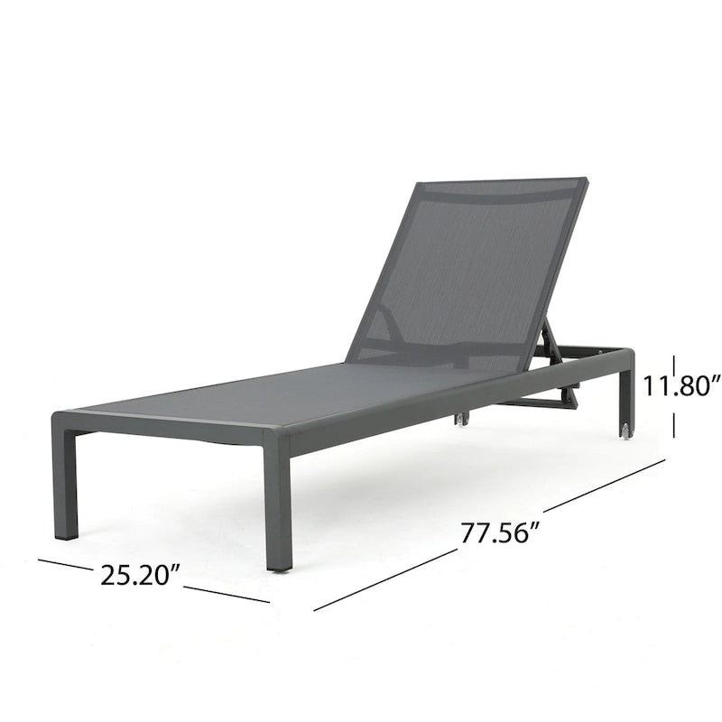 Cape Coral Outdoor Aluminum 3-piece Chaise Lounge Set by Christopher Knight Home