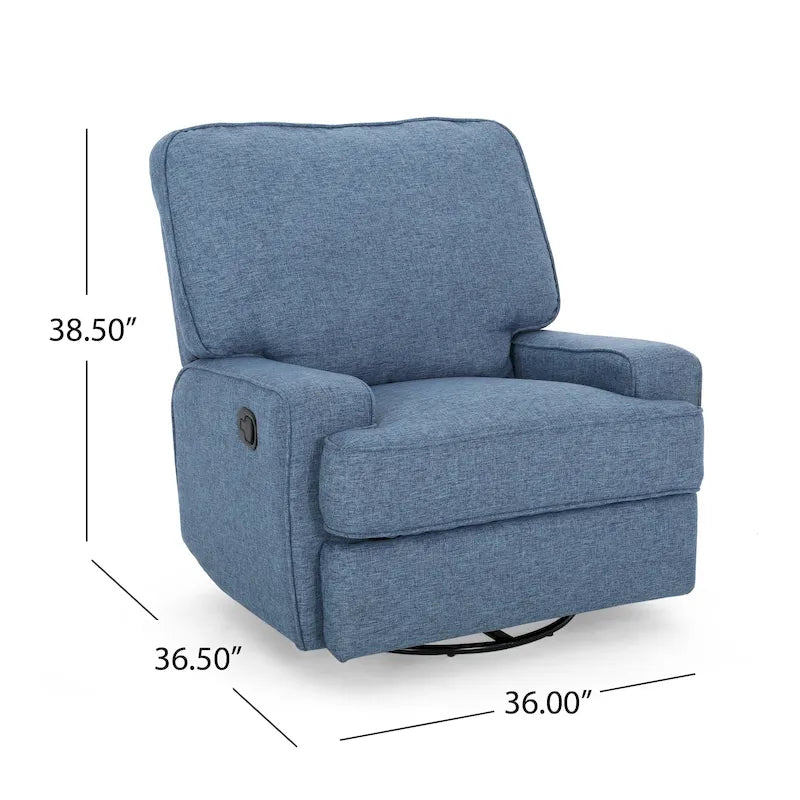 Crockett Traditional Glider Recliner with Swivel by Christopher Knight Home