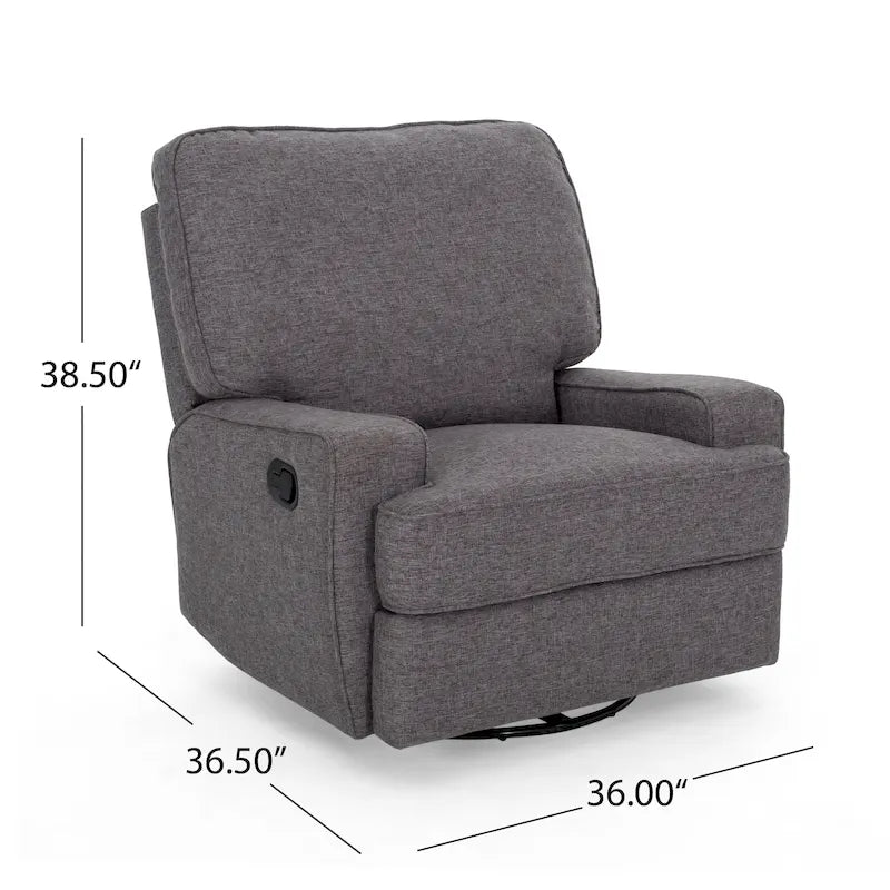 Crockett Traditional Glider Recliner with Swivel by Christopher Knight Home
