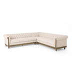 Divano componibile Castalia Chesterfield a 7 posti di Christopher Knight Home - 114.00 L x 70.00 P x 31.50 A