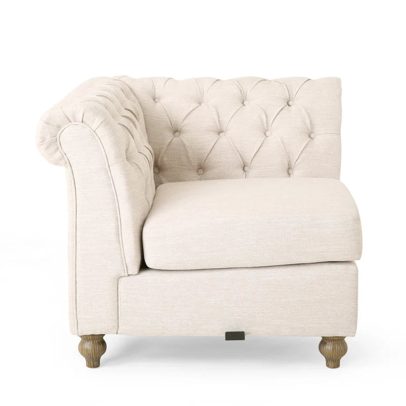 Divano componibile Castalia Chesterfield a 7 posti di Christopher Knight Home - 114.00 L x 70.00 P x 31.50 A