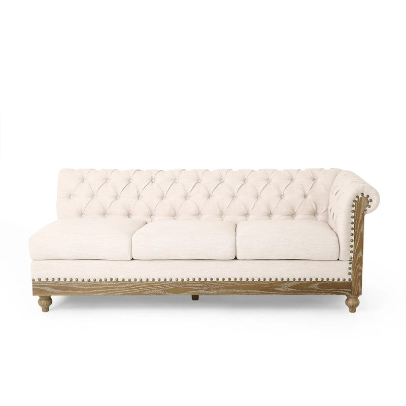 Divano componibile Castalia Chesterfield a 7 posti di Christopher Knight Home - 114.00 L x 70.00 P x 31.50 A