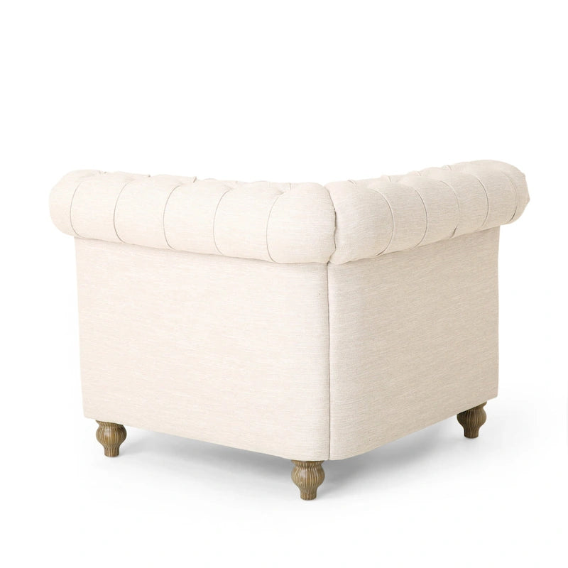 Divano componibile Castalia Chesterfield a 7 posti di Christopher Knight Home - 114.00 L x 70.00 P x 31.50 A