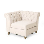 Divano componibile Castalia Chesterfield a 7 posti di Christopher Knight Home - 114.00 L x 70.00 P x 31.50 A