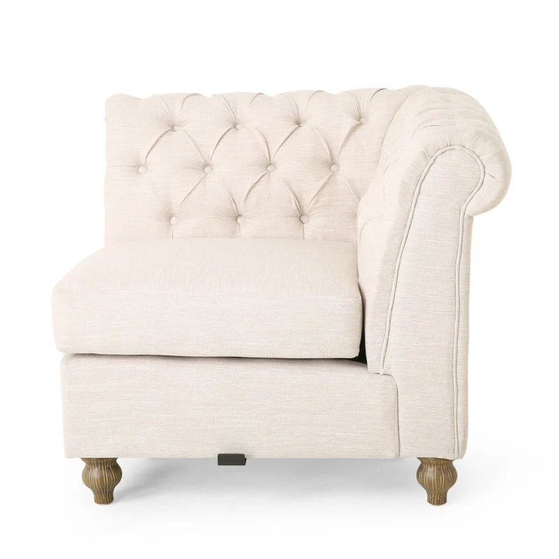 Divano componibile Castalia Chesterfield a 7 posti di Christopher Knight Home - 114.00 L x 70.00 P x 31.50 A