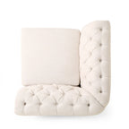 Divano componibile Castalia Chesterfield a 7 posti di Christopher Knight Home - 114.00 L x 70.00 P x 31.50 A