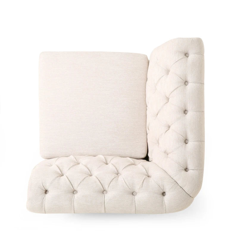 Divano componibile Castalia Chesterfield a 7 posti di Christopher Knight Home - 114.00 L x 70.00 P x 31.50 A