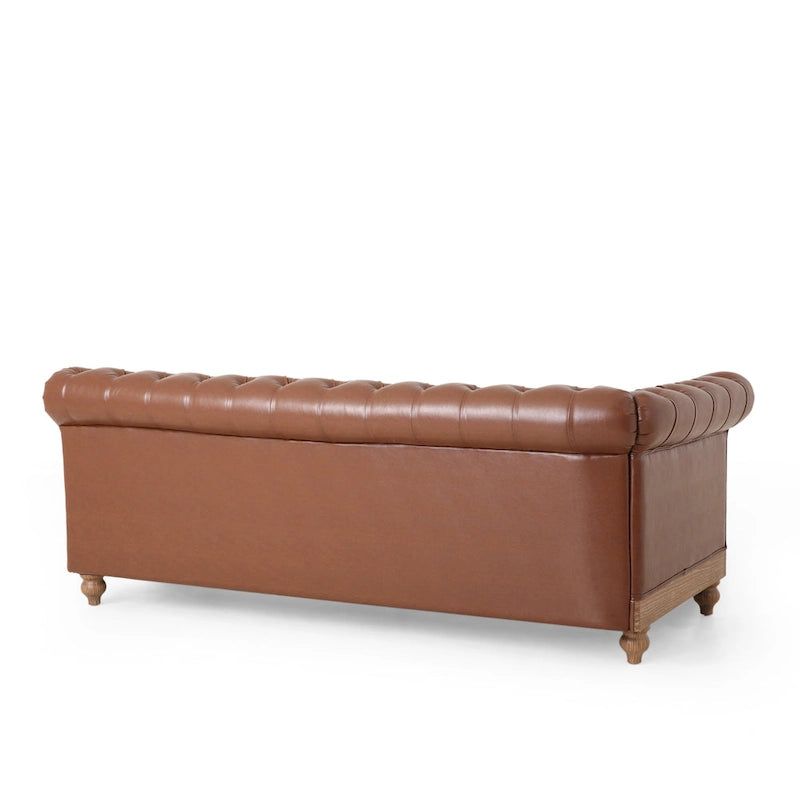 Divano componibile Castalia Chesterfield a 7 posti di Christopher Knight Home - 114.00 L x 70.00 P x 31.50 A