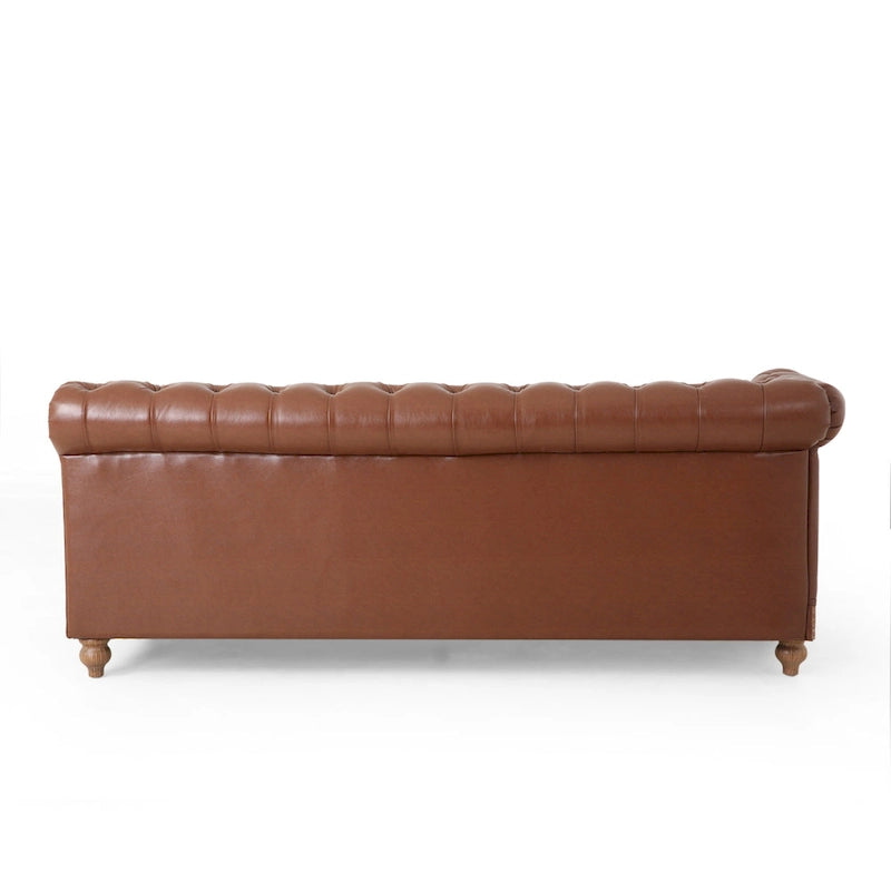 Divano componibile Castalia Chesterfield a 7 posti di Christopher Knight Home - 114.00 L x 70.00 P x 31.50 A