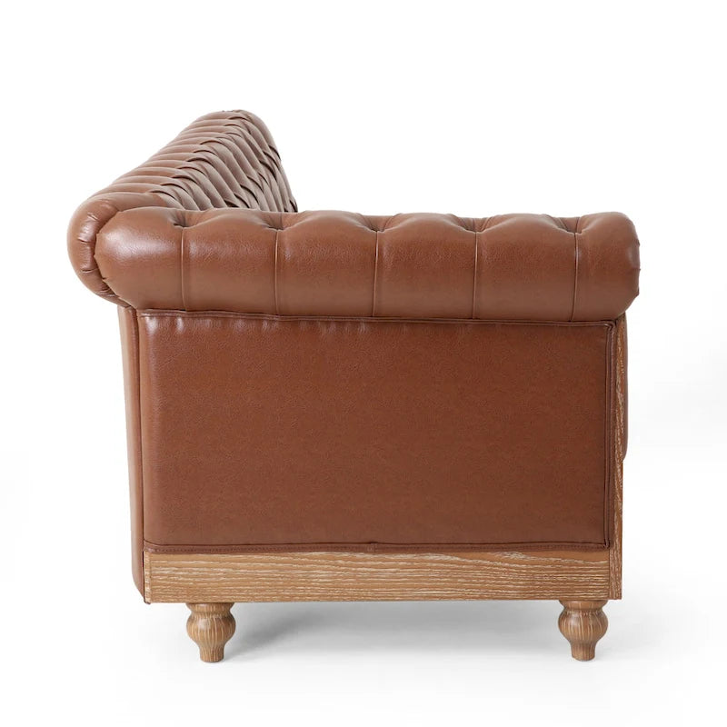 Divano componibile Castalia Chesterfield a 7 posti di Christopher Knight Home - 114.00 L x 70.00 P x 31.50 A