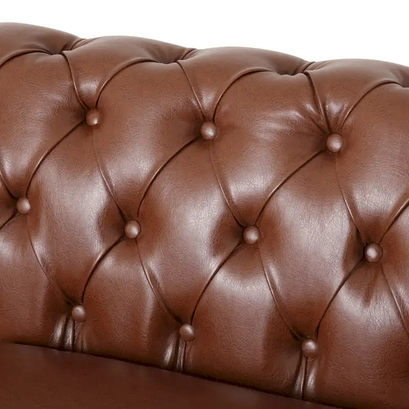 Divano componibile Castalia Chesterfield a 7 posti di Christopher Knight Home - 114.00 L x 70.00 P x 31.50 A