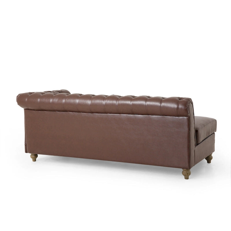 Divano componibile Castalia Chesterfield a 7 posti di Christopher Knight Home - 114.00 L x 70.00 P x 31.50 A