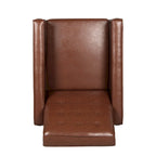 Mervynn Faux Leather Mid-Century Button Tufted Recliner by Christopher Knight Home