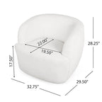 Mokena Textured Boucle Upholstered Swivel Club Chair by Christopher Knight Home